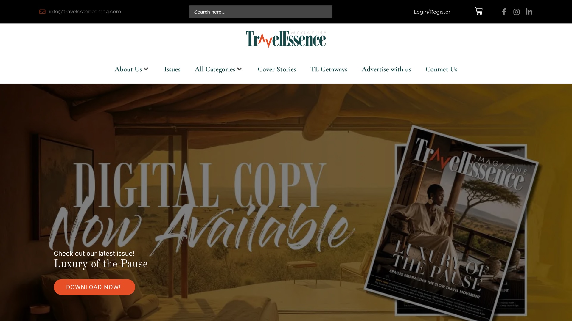 Travel Essence Magazine — live website case study
